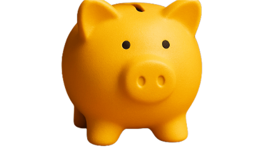 yellow savings pig